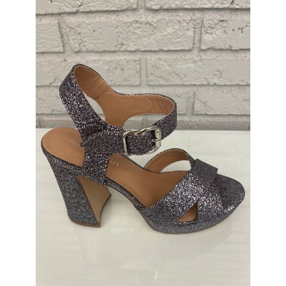 Madden Girl Cherre Shimming Women Pump Chunky Heels Size 9 - Picture 4 of 11